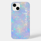 Niedlich Girl Luxury Holographic Monogram Case-Mate iPhone Hülle (Rückseite)