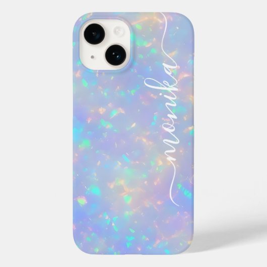 Niedlich Girl Luxury Holographic Monogram Case-Mate iPhone Hülle (Rückseite)