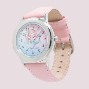 Niedlich Girl Mermaid Personalisiert Watch Armbanduhr