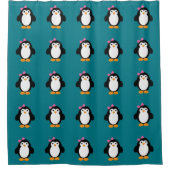 Niedlich Girl Penguin Duschvorhang (Vorderseite)