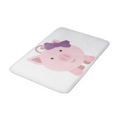 Niedlich Girl Pig Badematte (Schrägansicht)