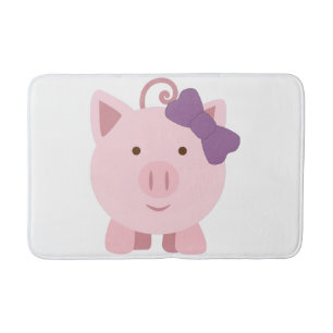 Niedlich Girl Pig Badematte