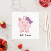 Niedlich Girl Pig Serviette (Beispiel)