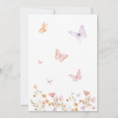 Niedlich Girl Pink 2. Geburtstag Einladung (Rückseite)