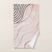 Niedlich Girl Pink Bohemische Rose Gold Design Badhandtuch Set (Handtuch)