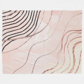 Niedlich Girl Pink Bohemische Rose Gold Design Fleecedecke (Vorderseite (Horizontal))