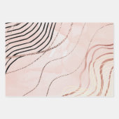 Niedlich Girl Pink Bohemische Rose Gold Design Geschenkpapier Set (Vorderseite)