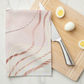 Niedlich Girl Pink Bohemische Rose Gold Design Geschirrtuch (Viertel Falte)