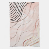 Niedlich Girl Pink Bohemische Rose Gold Design Geschirrtuch (Vertikal)