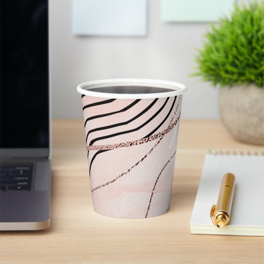 Niedlich Girl Pink Bohemische Rose Gold Design Pappbecher (InSitu)