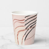 Niedlich Girl Pink Bohemische Rose Gold Design Pappbecher (Rechts)