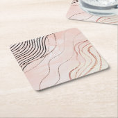 Niedlich Girl Pink Bohemische Rose Gold Design Rechteckiger Pappuntersetzer (angewinkelt)