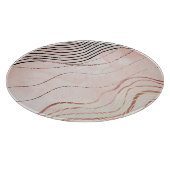 Niedlich Girl Pink Bohemische Rose Gold Design Schneidebrett (Ecke)