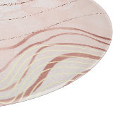 Niedlich Girl Pink Bohemische Rose Gold Design Schneidebrett (Ecke)