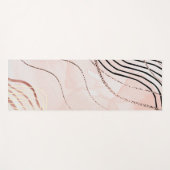 Niedlich Girl Pink Bohemische Rose Gold Design Yogamatte (Vorderseite (Horizontal))