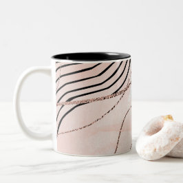 Niedlich Girl Pink Bohemische Rose Gold Design Zweifarbige Tasse