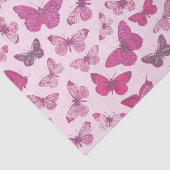Niedlich Girl Pink Butterfly Pattern Seidenpapier (Ausschnitt)