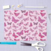 Niedlich Girl Pink Butterfly Pattern Seidenpapier (Handwerk)