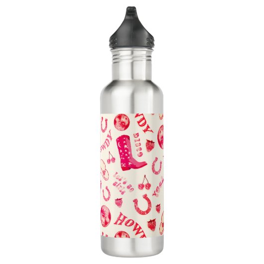 Niedlich Girl Pink Disco Cowgirl Ästhetik Edelstahlflasche (Rechts)