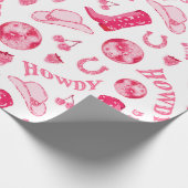 Niedlich Girl Pink Disco Cowgirl Ästhetik Geschenkpapier (Ecke)