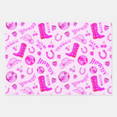 Niedlich Girl Pink Disco Cowgirl Ästhetik Geschenkpapier Set (Vorderseite 3)