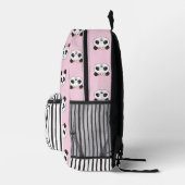 Niedlich Girl Pink Panda Bear Monogram School Bedruckter Rucksack (Rechts)