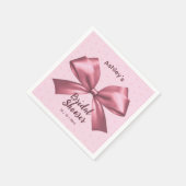 Niedlich Girl Pink Satin Ästhetische Bow Serviette (Ecke)