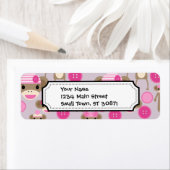 Niedlich Girl Pink Sock Monkey Girl Pattern Collag (Insitu)