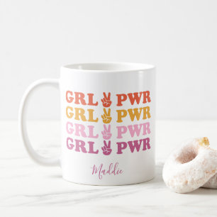 Niedlich Girl Power Peace Sign Kaffeetasse