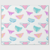 Niedlich Girl Power Underwear Girl Geschenkpapier (Flach)