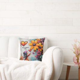 Niedlich Girl Retro floral Inspiration Kissen
