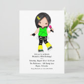 Niedlich Girl Rock Star Geburtstagsparty Einladung (Stehend Vorderseite)