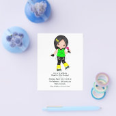 Niedlich Girl Rock Star Geburtstagsparty Flyer (Einzeln)