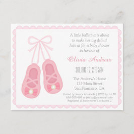 Niedlich Girl Shoes Ballerina Baby Einladungen