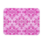 Niedlich Girl Two Tone Pink Damask Magnet (Horizontal)