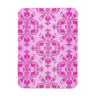 Niedlich Girl Two Tone Pink Damask Magnet