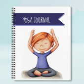 Niedlich Girl Yoga Notizblock