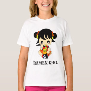 Niedlich Girl Yummy isst Ramen Food Japan T-Shirt