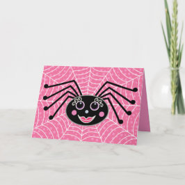 Niedlich Girlie Spider auf WebHalloween Karte