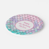 Niedlich Girls 5th Birthday Mermaid Theme Party Pappteller (Schrägansicht)