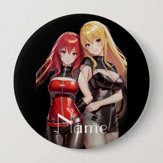 Niedlich Girls Anime Thunder_Cove Button (Vorderseite)