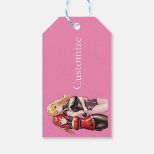 Niedlich Girls Anime Thunder_Cove Geschenkanhänger (Rückseite)