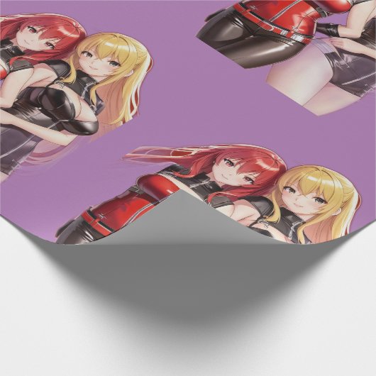 Niedlich Girls Anime Thunder_Cove Geschenkpapier (Ecke)