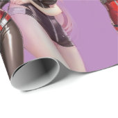 Niedlich Girls Anime Thunder_Cove Geschenkpapier (Rolleneckpunkt)