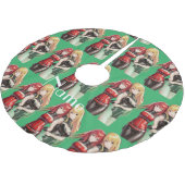 Niedlich Girls Anime Thunder_Cove Polyester Weihnachtsbaumdecke (Schrägansicht)