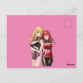 Niedlich Girls Anime Thunder_Cove Postkarte (Rückseite)