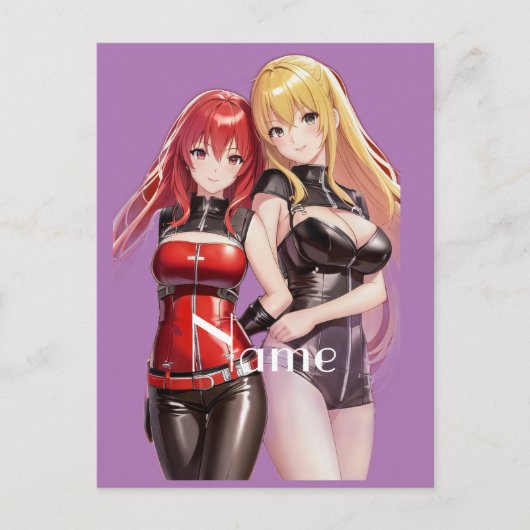 Niedlich Girls Anime Thunder_Cove Postkarte (Vorderseite)