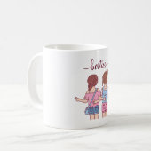 Niedlich Girls Besties Kaffeetasse (Vorderseite Links)