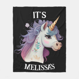 Niedlich Girls' Black Elegante Lila magisches Einh Fleecedecke