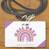 Niedlich Girls Boho Rainbow Lehrer Student Hall Pa Ausweis